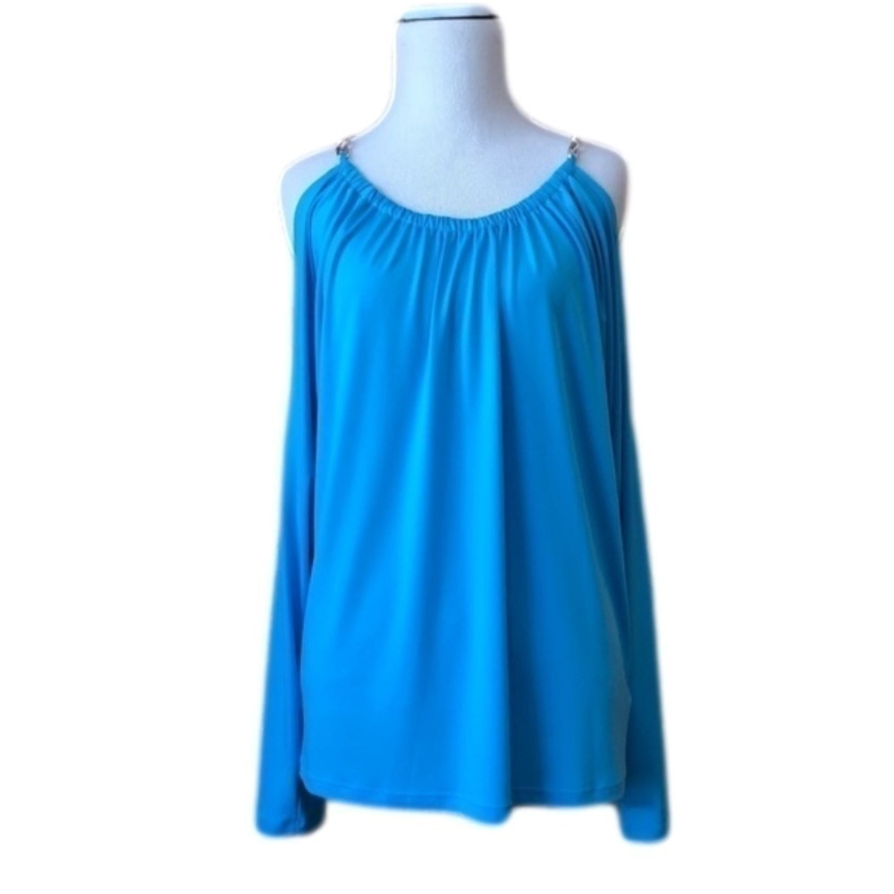 Michael Michael Kors scoop neck cold shoulder chain strap top size large
